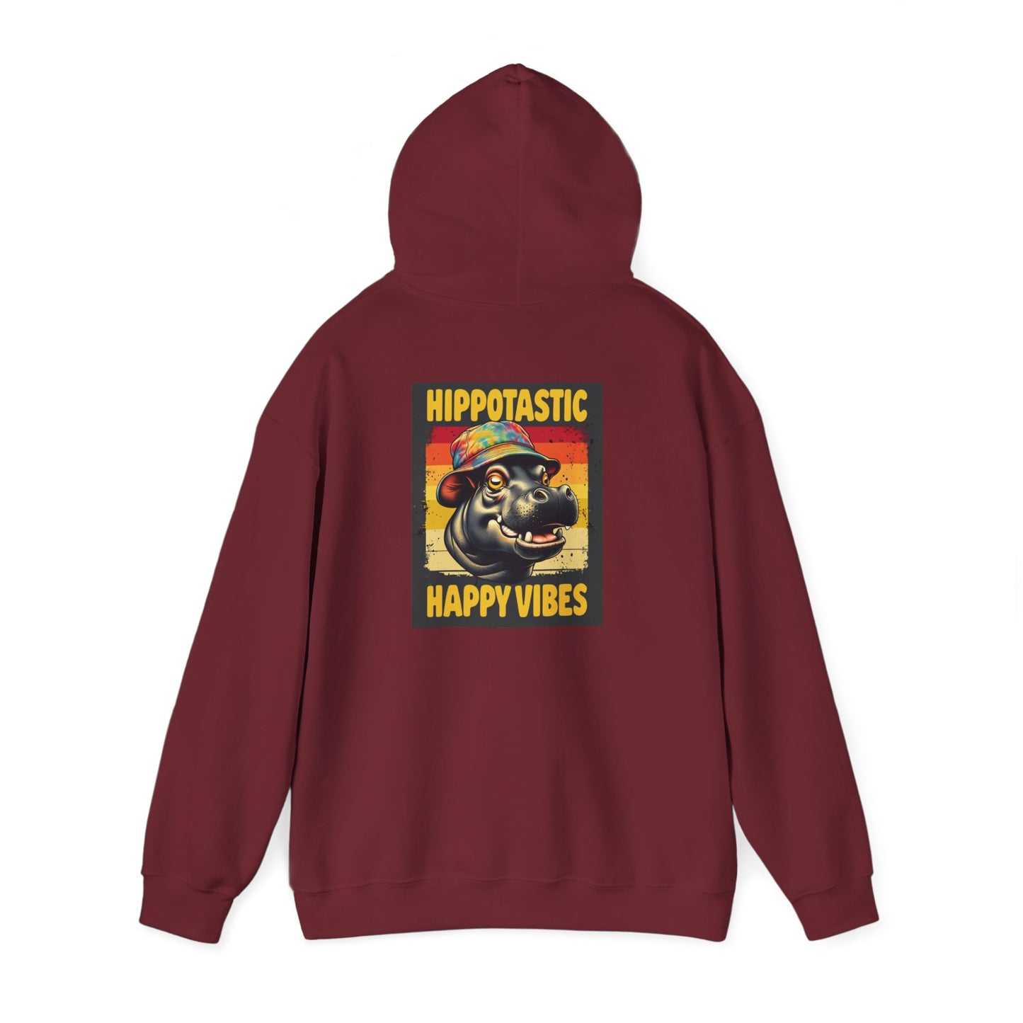 Hipster Hippo Happy Vibes Hoodie