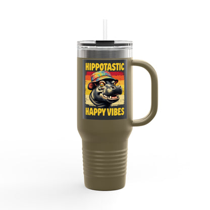 Hippotastic Happy Vibes Insulated Travel Mug