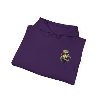 Hipster Hippo Happy Vibes Hoodie