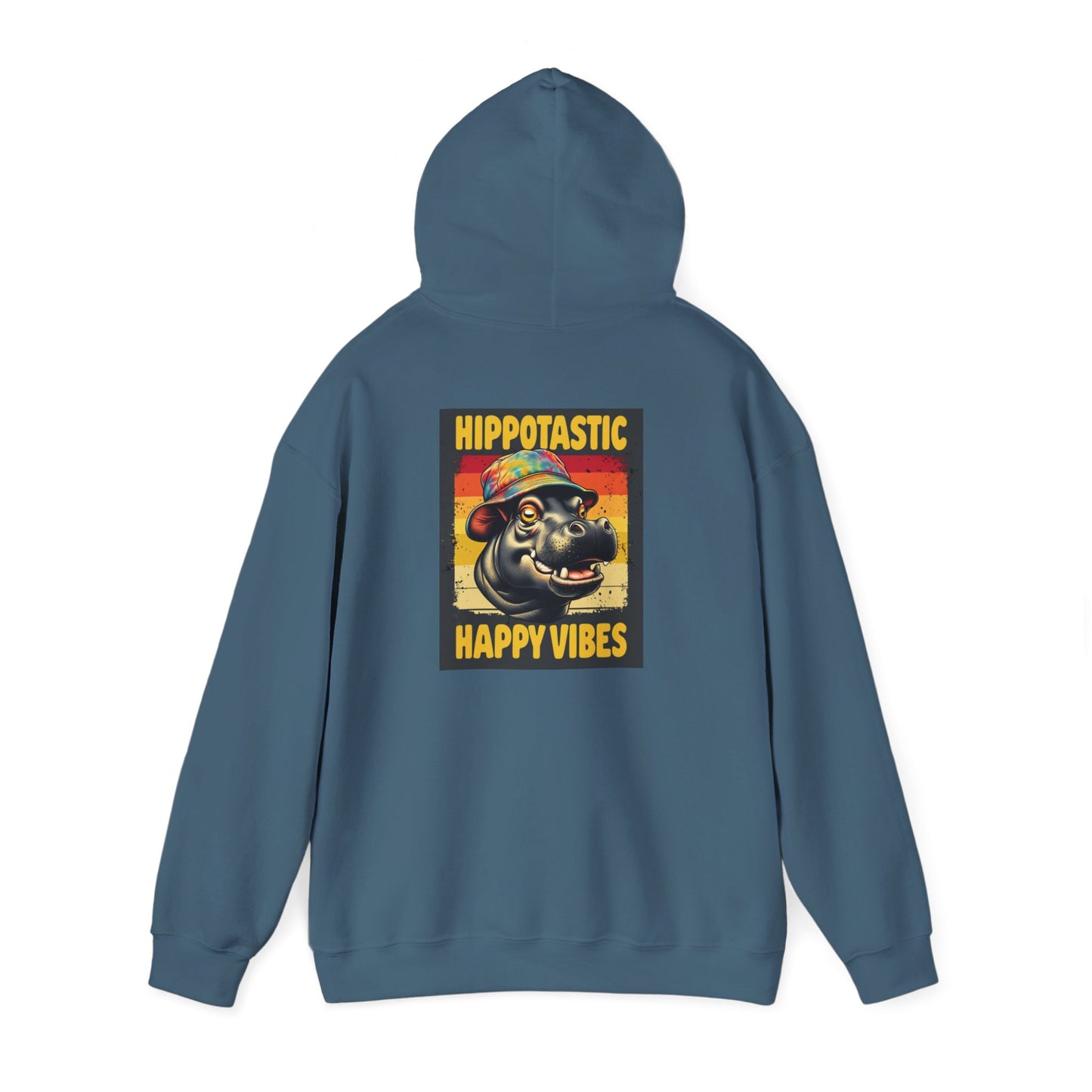 Hipster Hippo Happy Vibes Hoodie