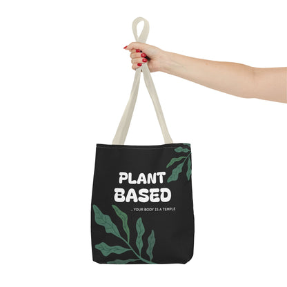 "Plant Based: Your Body Is a Temple" Eco-Friendly Tote Bag