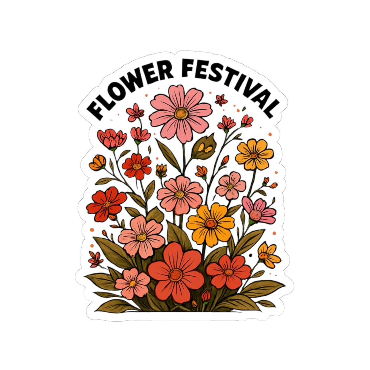 Flower Festival Kiss-Cut Stickers