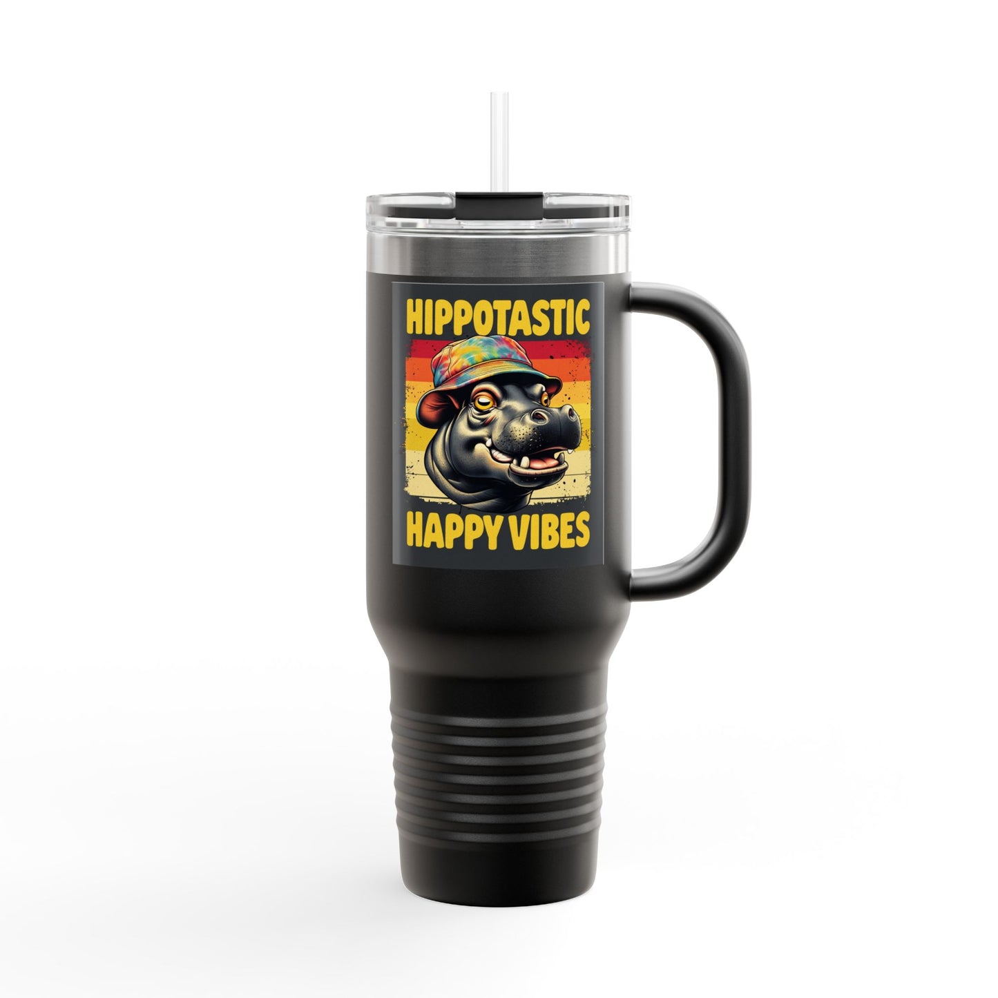 Hippotastic Happy Vibes Insulated Travel Mug