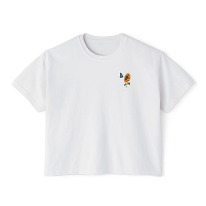Flowers & Butterflies Women's Crop T-Shirt