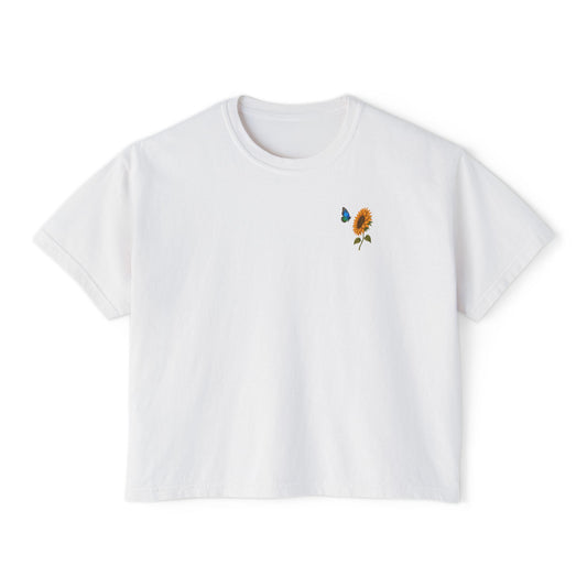 Flowers & Butterflies Women's Crop T-Shirt