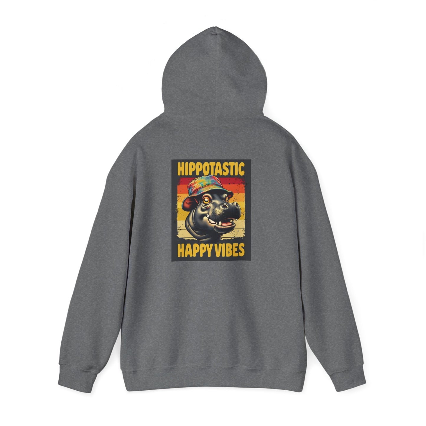 Hipster Hippo Happy Vibes Hoodie