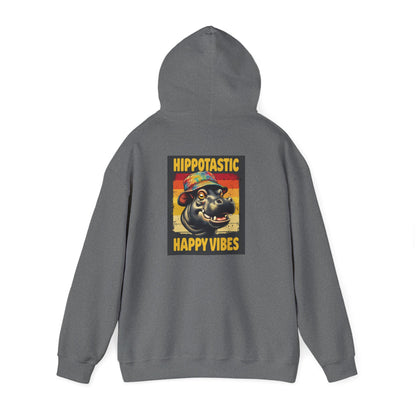 Hipster Hippo Happy Vibes Hoodie