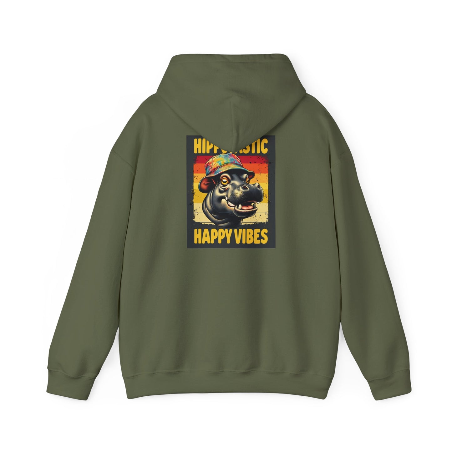 Hipster Hippo Happy Vibes Hoodie