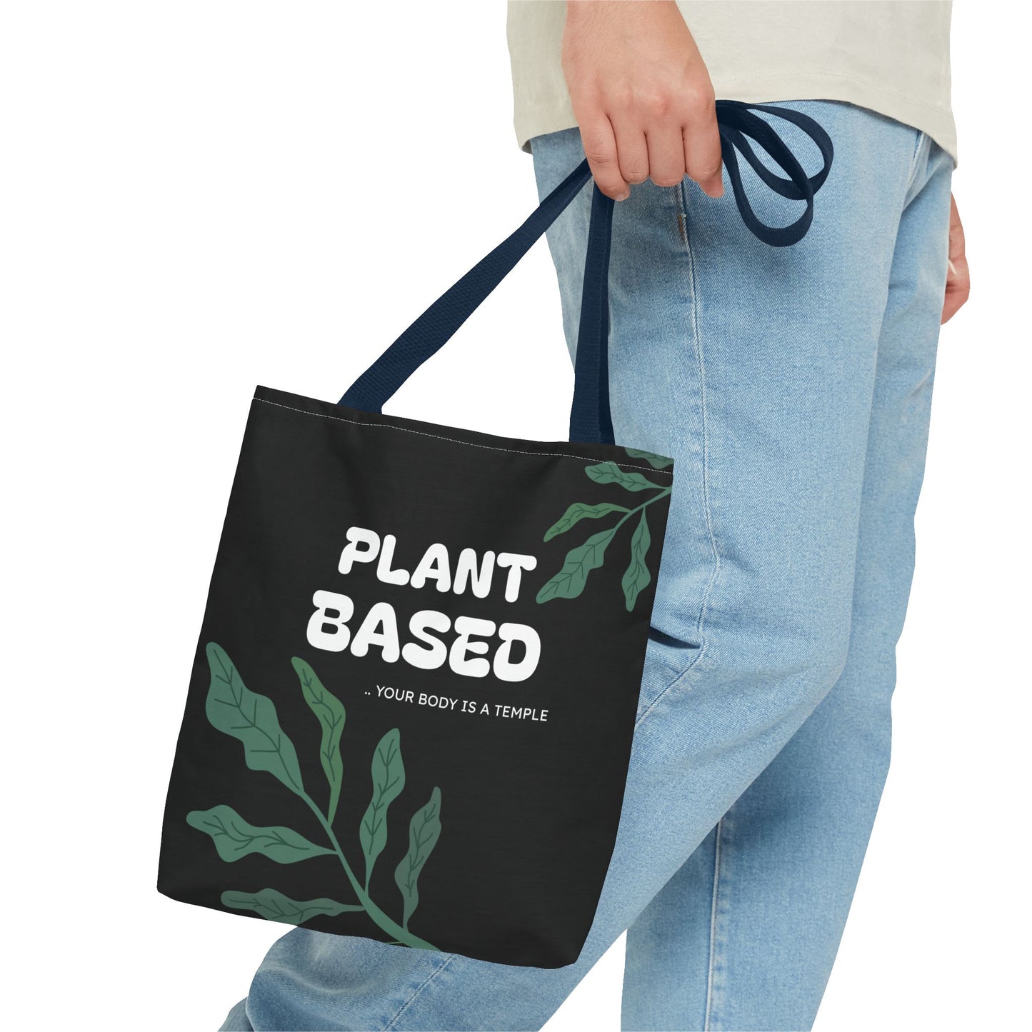 "Plant Based: Your Body Is a Temple" Eco-Friendly Tote Bag