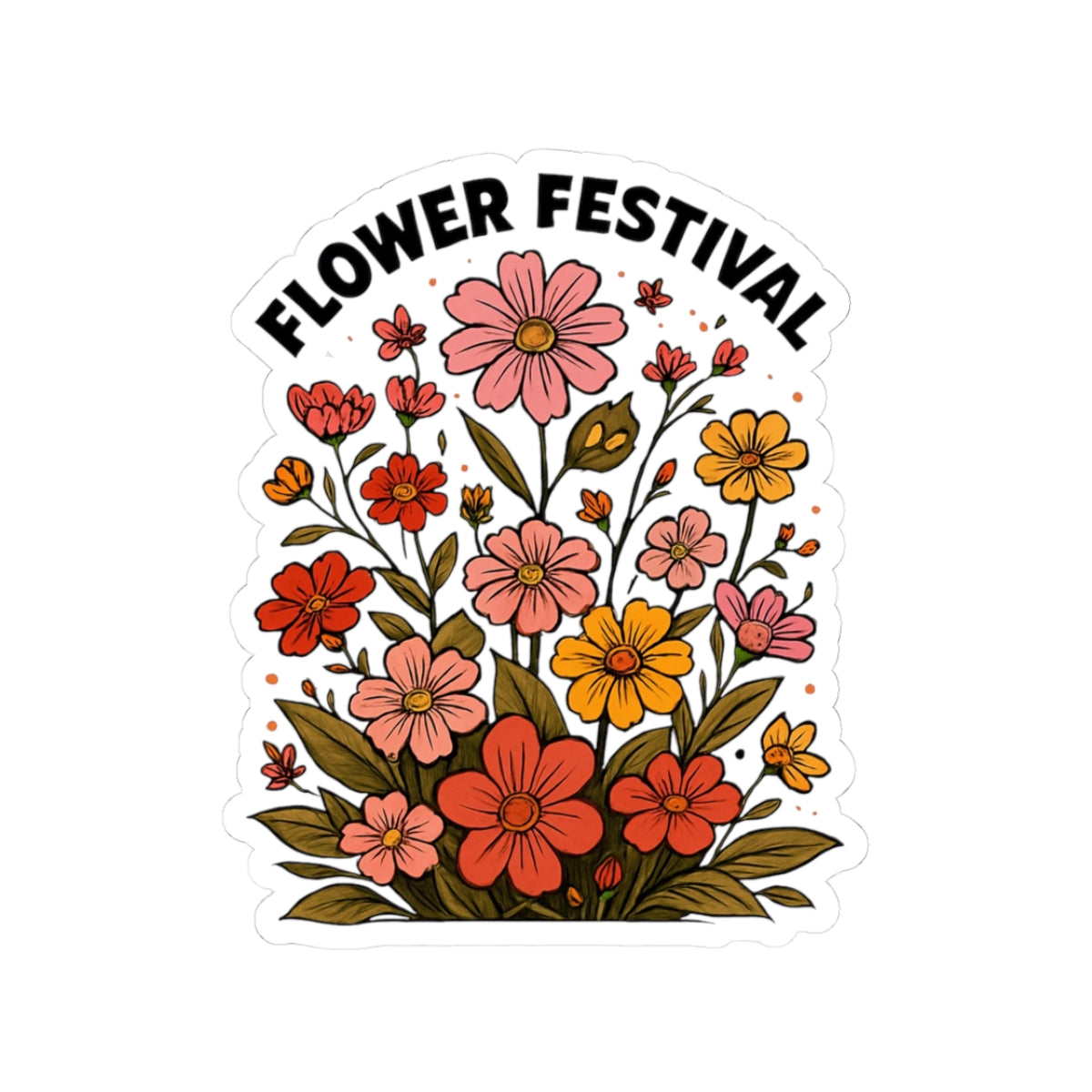 Flower Festival Kiss-Cut Stickers