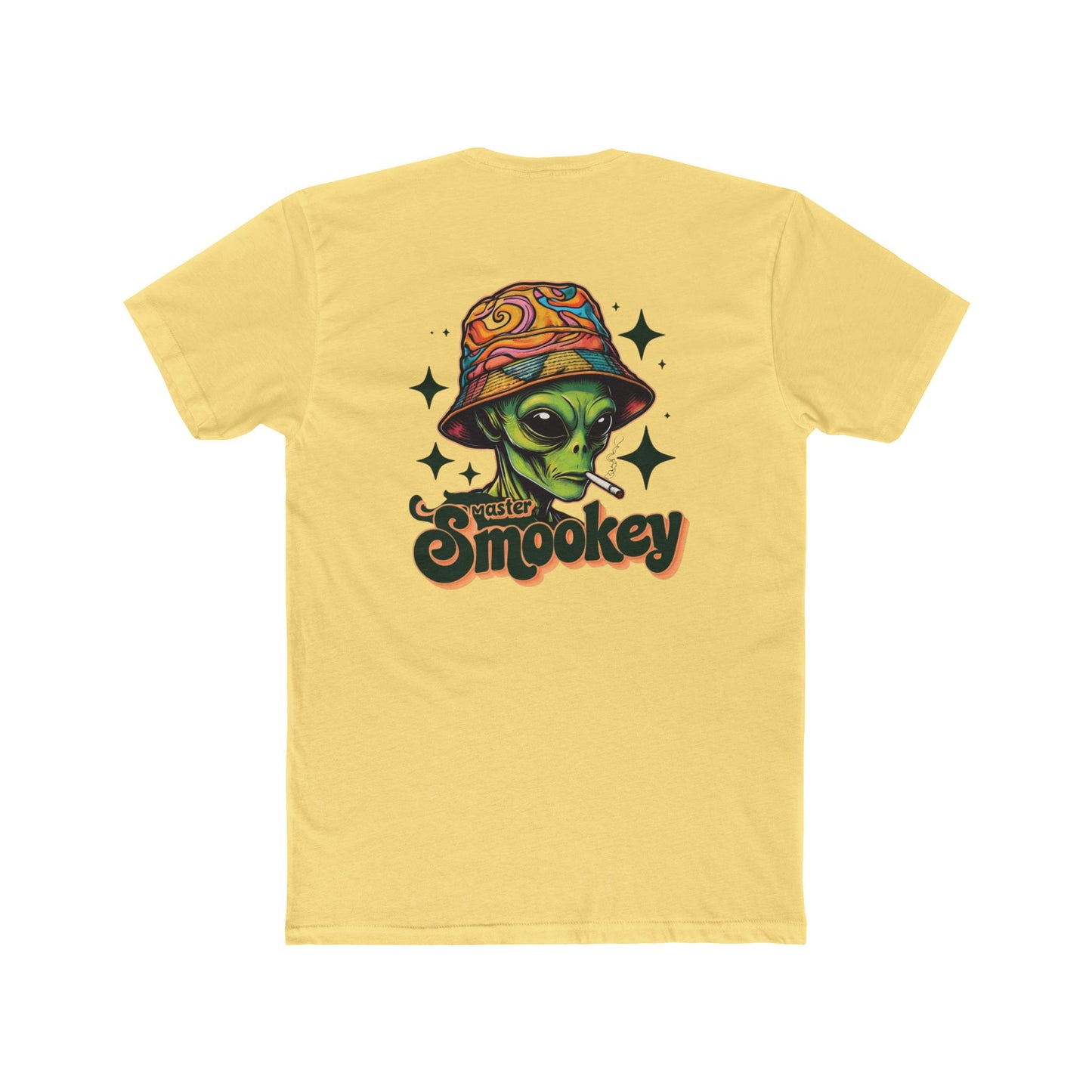 Vibrant Unisex Cotton Crew Tee with Alien Artwork