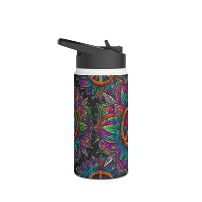 Vibrant Peace Symbol Stainless Steel Water Bottle