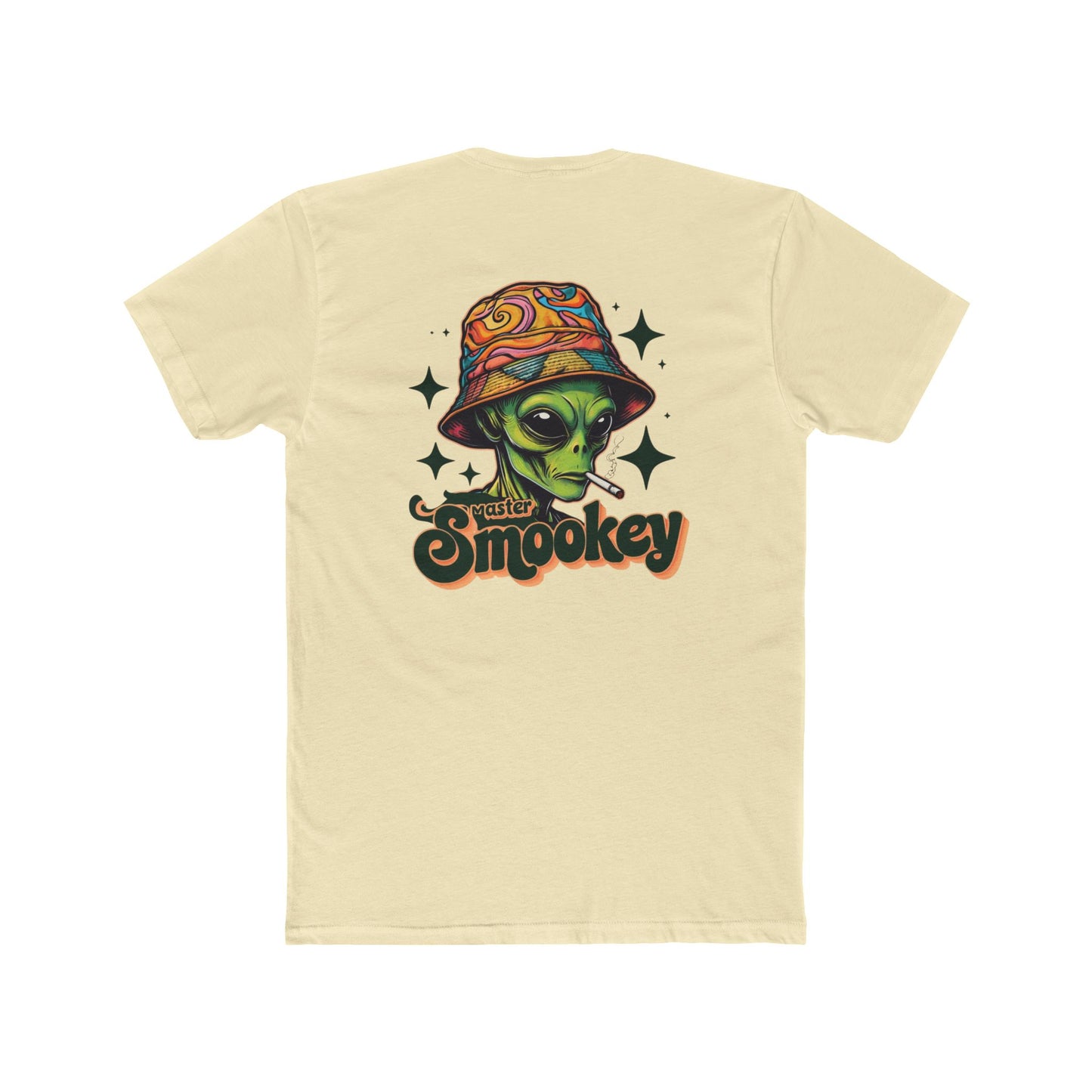 Vibrant Unisex Cotton Crew Tee with Alien Artwork
