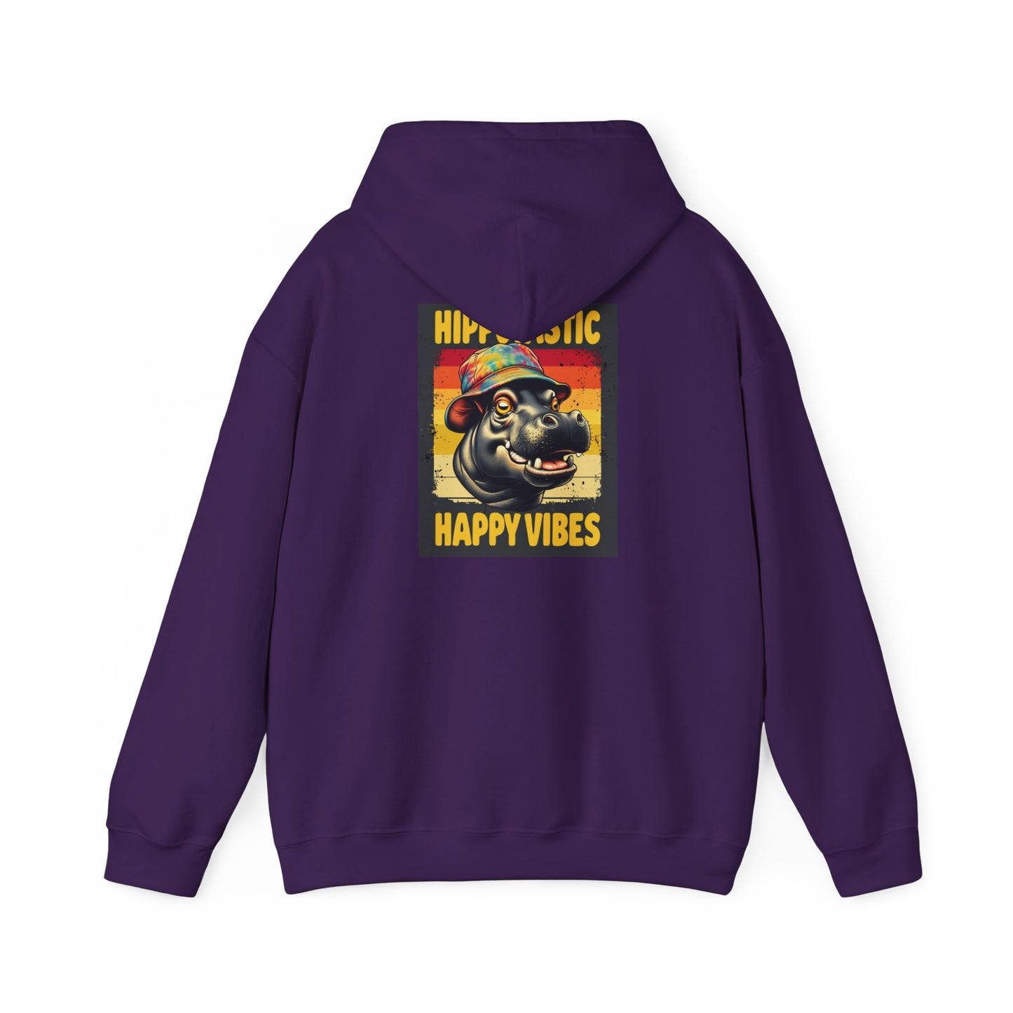 Hipster Hippo Happy Vibes Hoodie