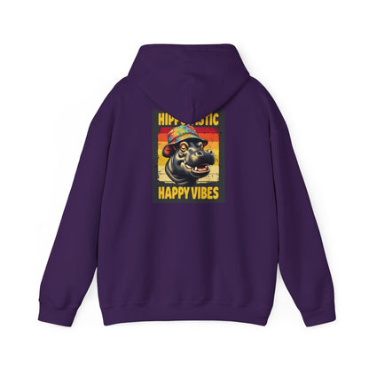 Hipster Hippo Happy Vibes Hoodie