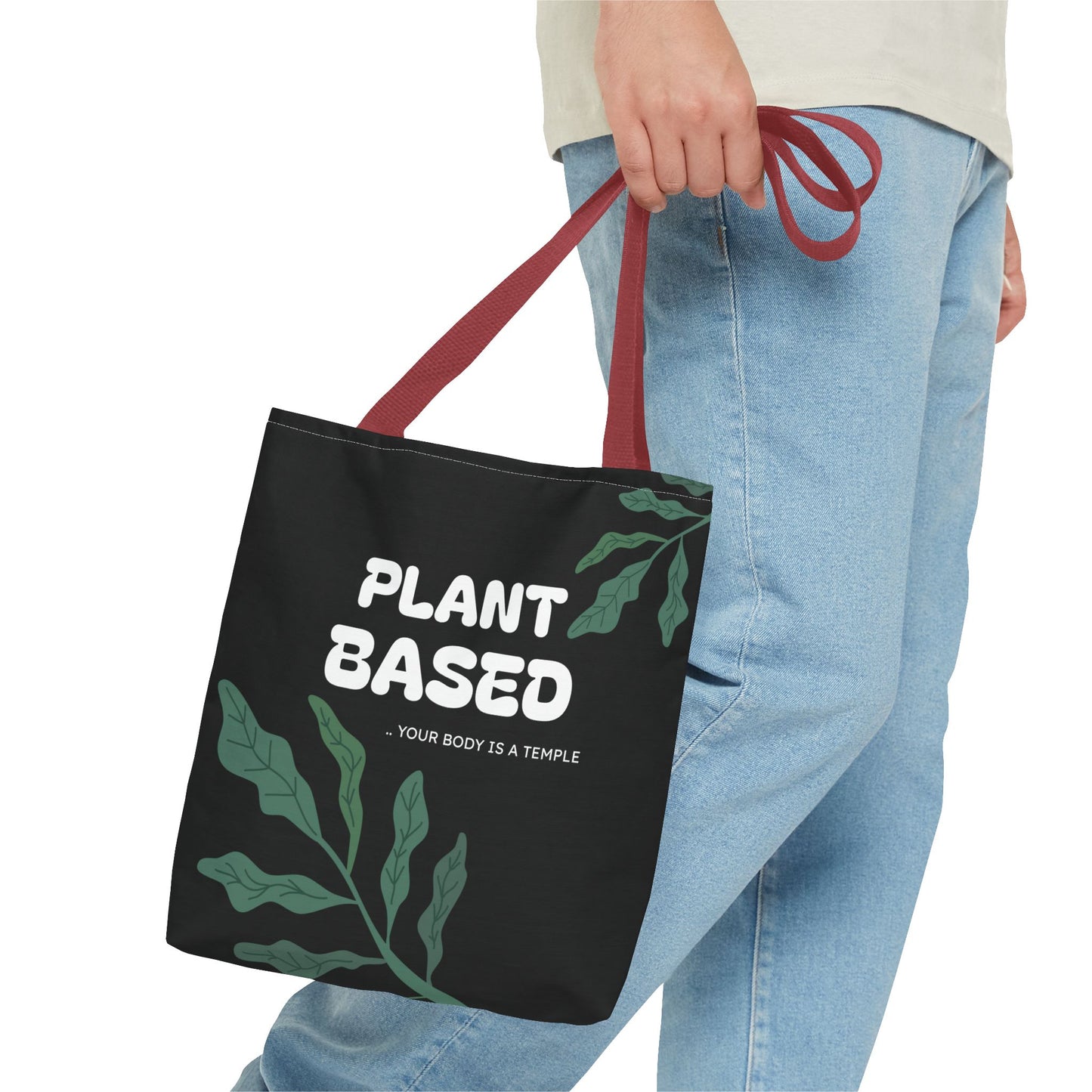 "Plant Based: Your Body Is a Temple" Eco-Friendly Tote Bag