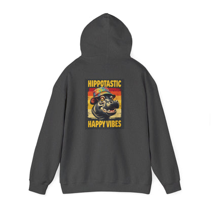 Hipster Hippo Happy Vibes Hoodie