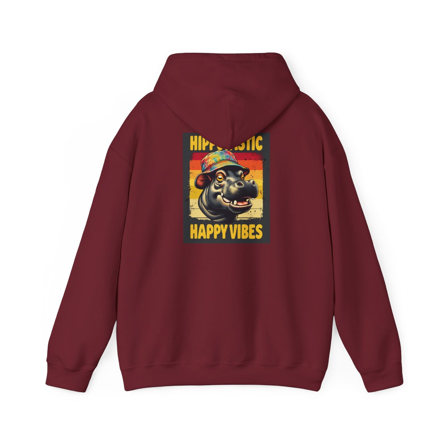 Hipster Hippo Happy Vibes Hoodie