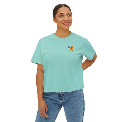 Flowers & Butterflies Women's Crop T-Shirt