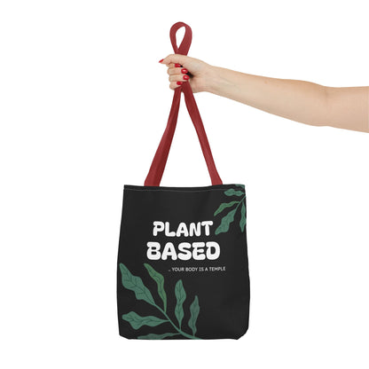 "Plant Based: Your Body Is a Temple" Eco-Friendly Tote Bag