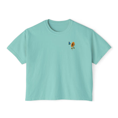 Flowers & Butterflies Women's Crop T-Shirt