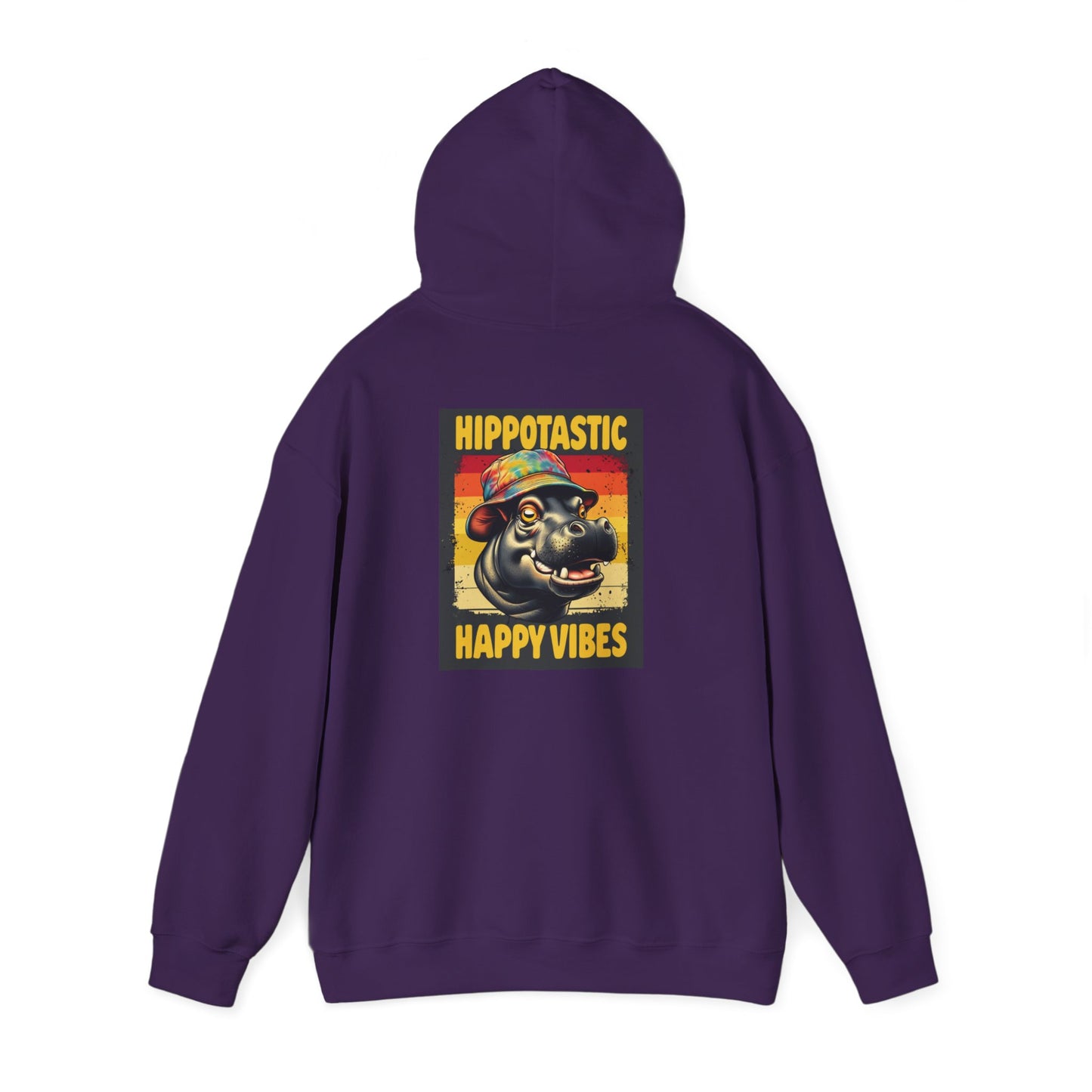Hipster Hippo Happy Vibes Hoodie