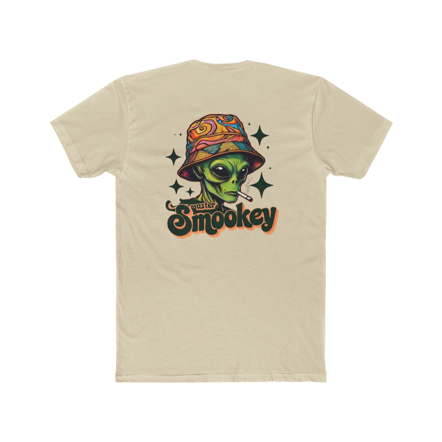 Vibrant Unisex Cotton Crew Tee with Alien Artwork