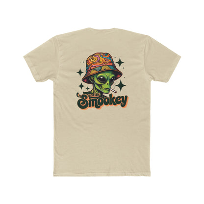 Vibrant Unisex Cotton Crew Tee with Alien Artwork