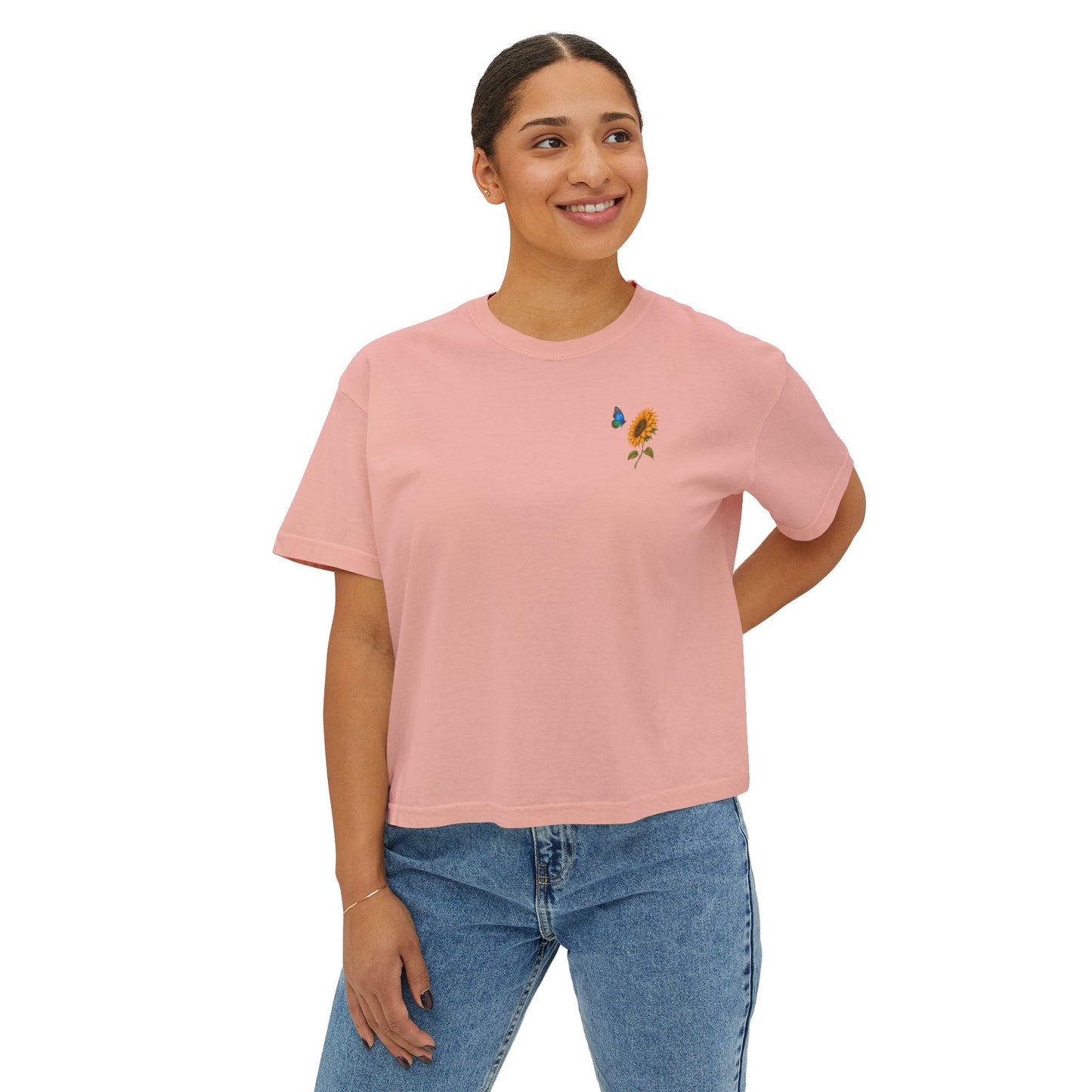 Flowers & Butterflies Women's Crop T-Shirt