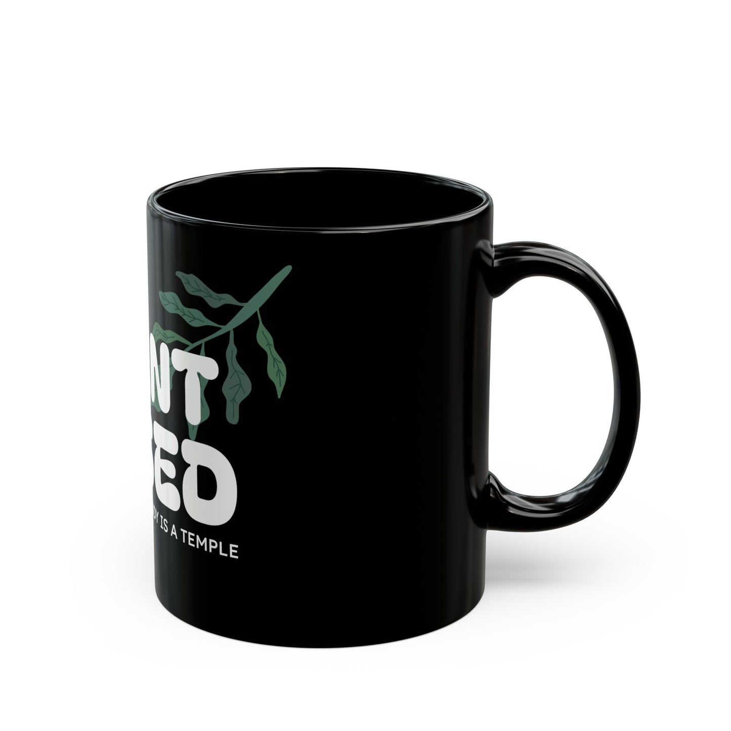 "Plant Based" Mug - Black Ceramic 11oz/15oz