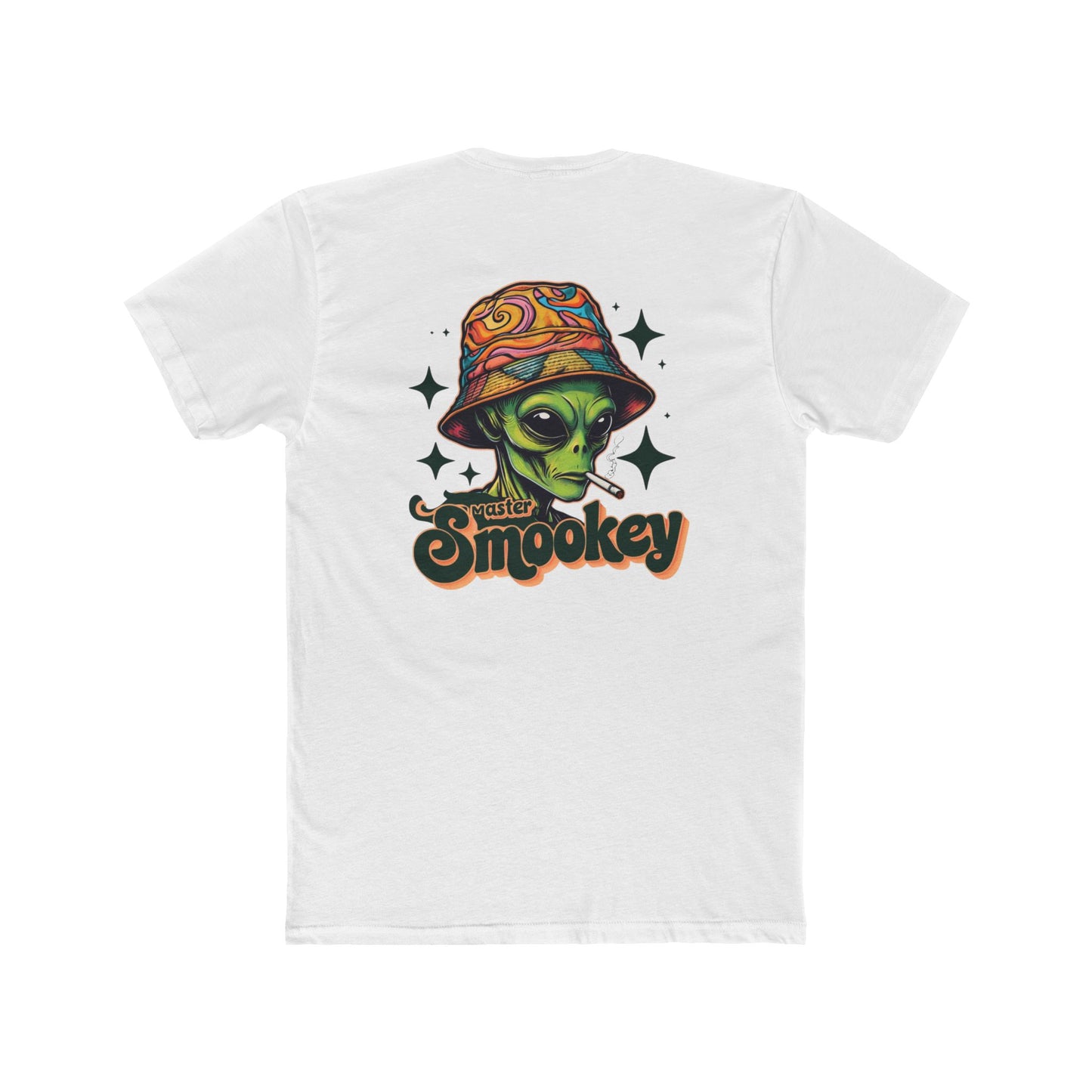 Vibrant Unisex Cotton Crew Tee with Alien Artwork
