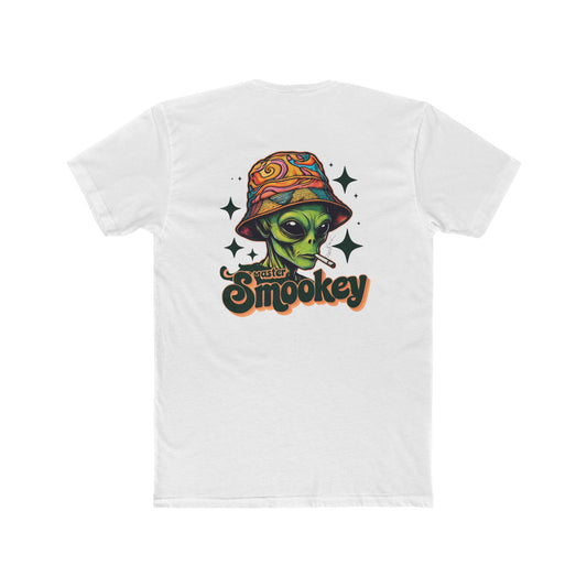 Vibrant Unisex Cotton Crew Tee with Alien Artwork