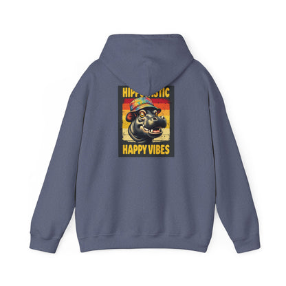 Hipster Hippo Happy Vibes Hoodie