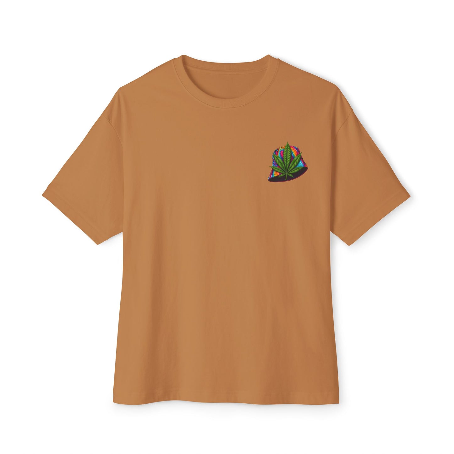 Alien Weed Graphic Tee — Tie-Dye Bucket Hat Smoking Design