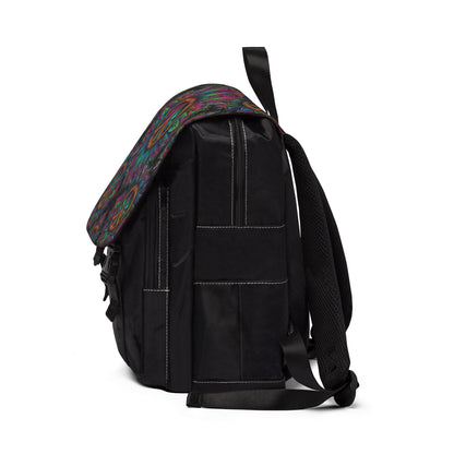 Colorful Peace Symbol Casual Shoulder Backpack