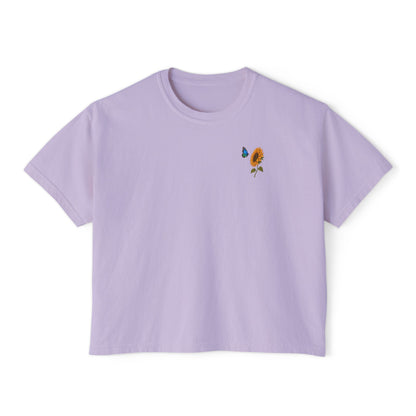 Flowers & Butterflies Women's Crop T-Shirt