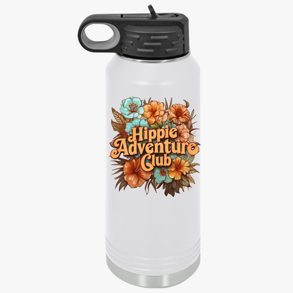 Flower Hippie Adventure Club Water Bottle, 32oz