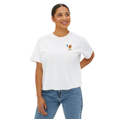 Flowers & Butterflies Women's Crop T-Shirt