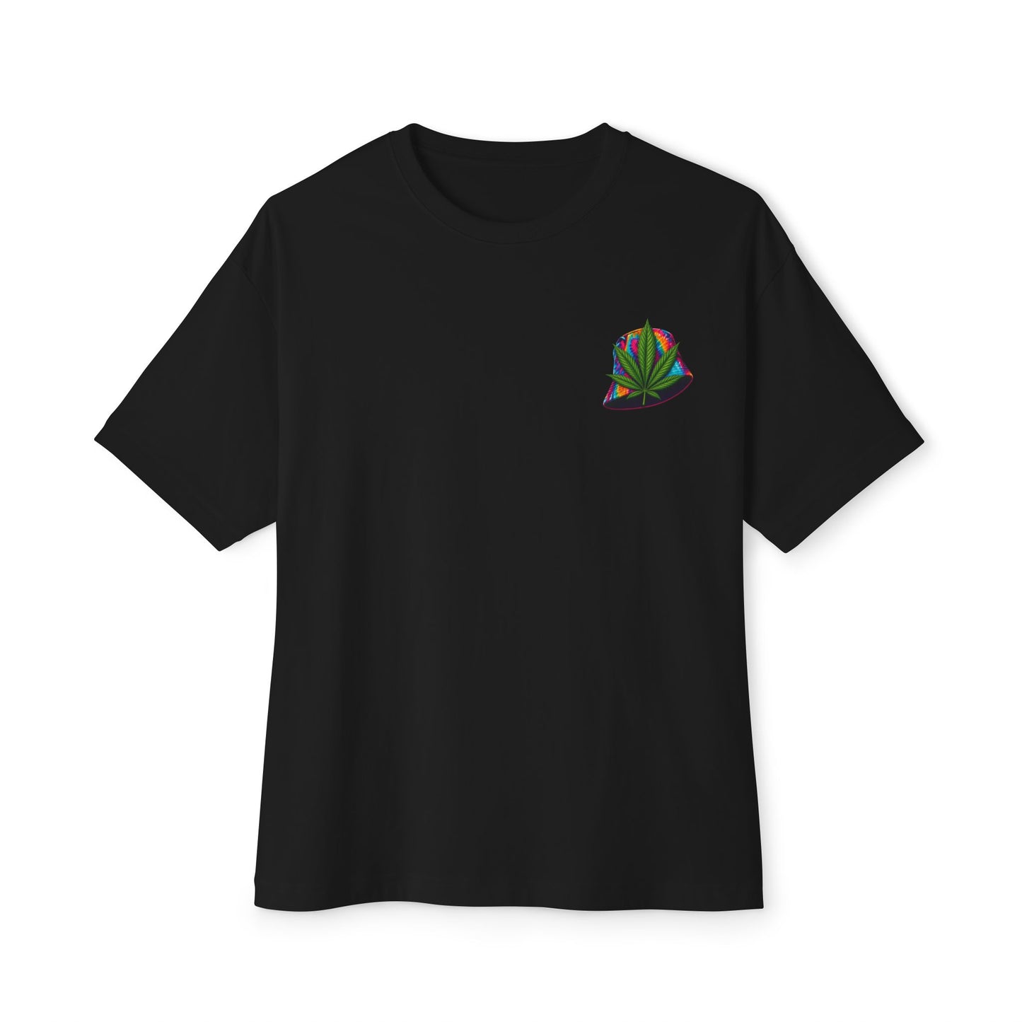 Alien Weed Graphic Tee — Tie-Dye Bucket Hat Smoking Design