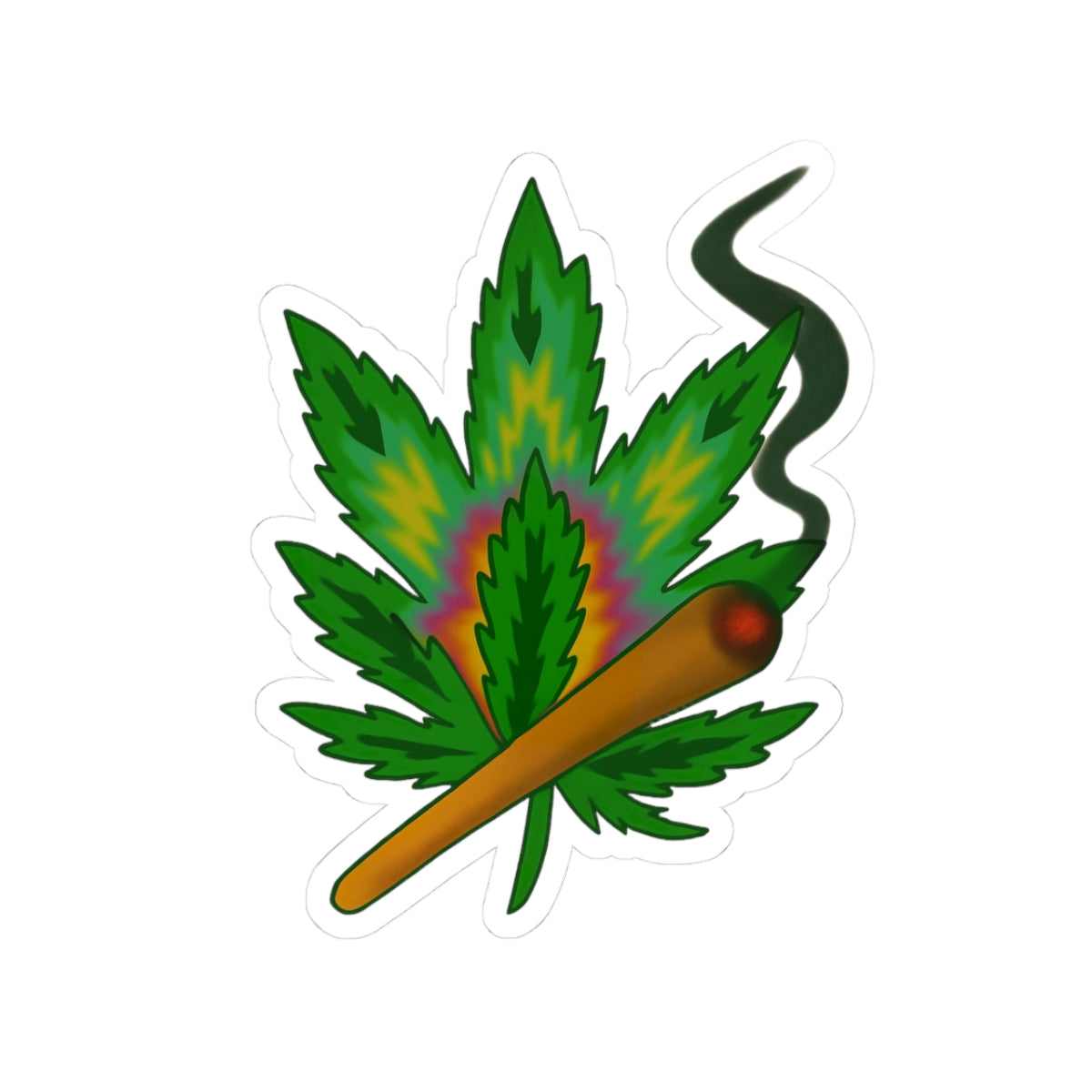 Vibrant Cannabis Leaf Stickers