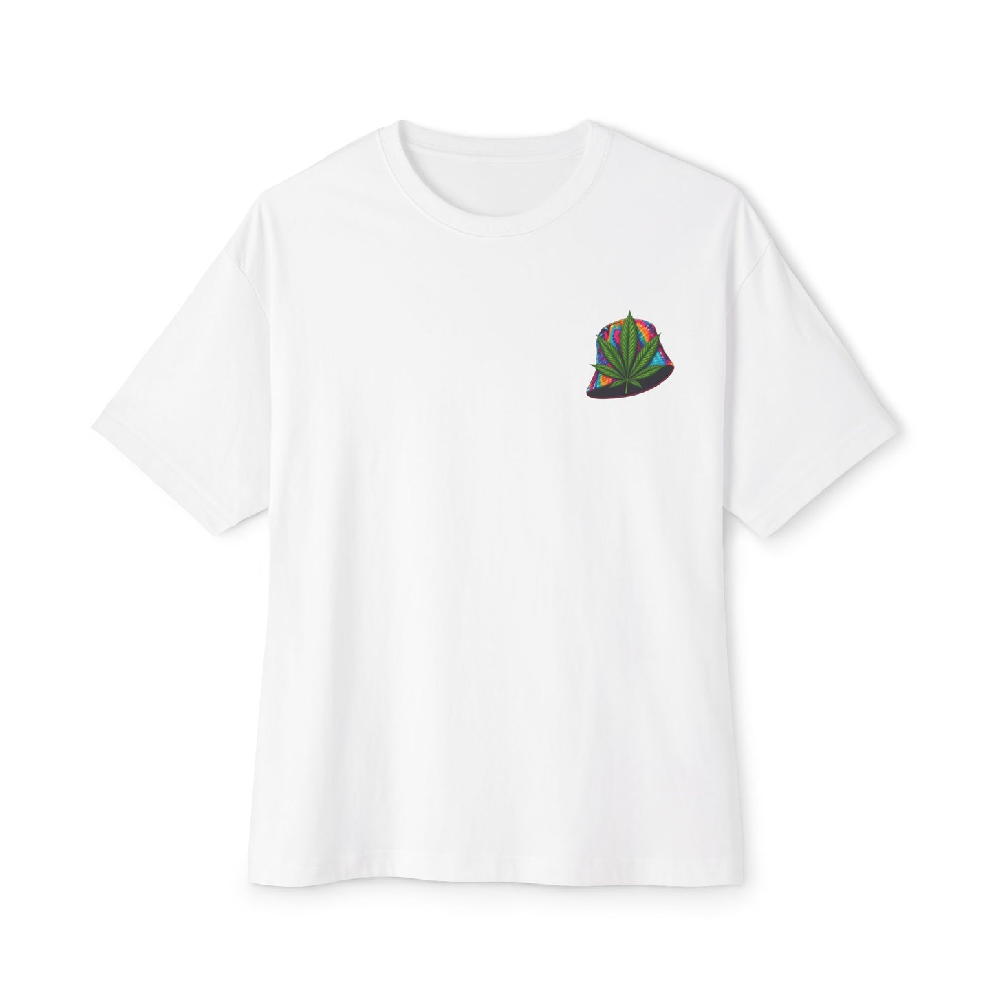 Alien Weed Graphic Tee — Tie-Dye Bucket Hat Smoking Design