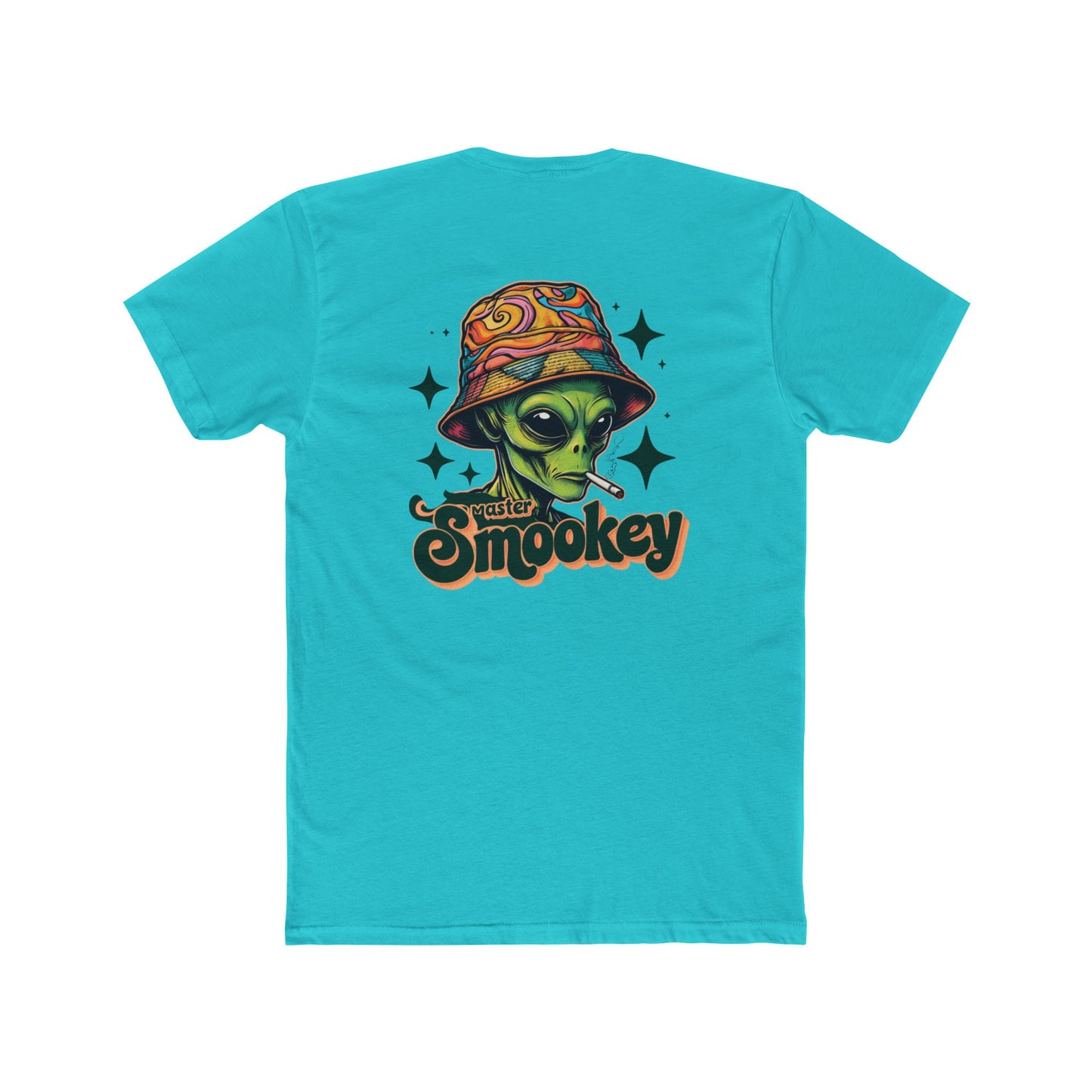 Vibrant Unisex Cotton Crew Tee with Alien Artwork
