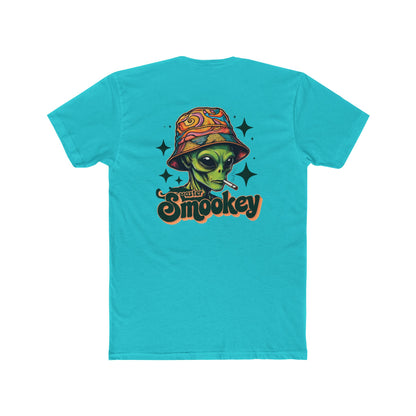 Vibrant Unisex Cotton Crew Tee with Alien Artwork