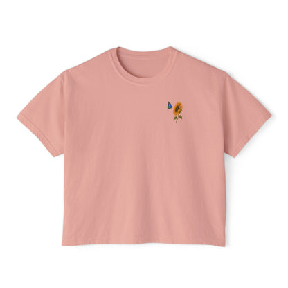 Flowers & Butterflies Women's Crop T-Shirt