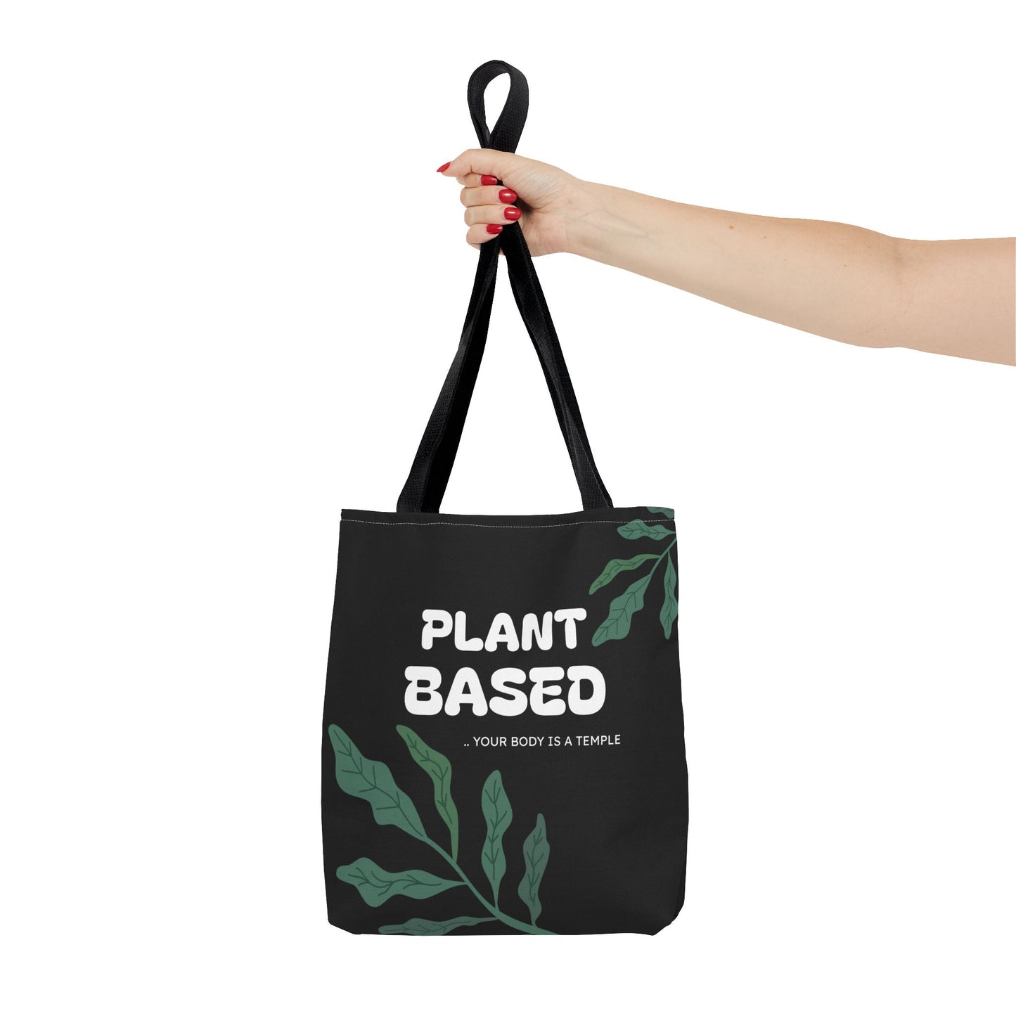 "Plant Based: Your Body Is a Temple" Eco-Friendly Tote Bag