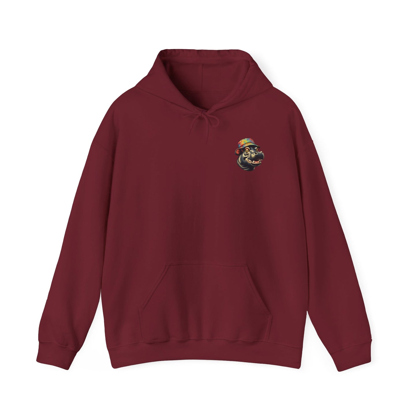 Hipster Hippo Happy Vibes Hoodie