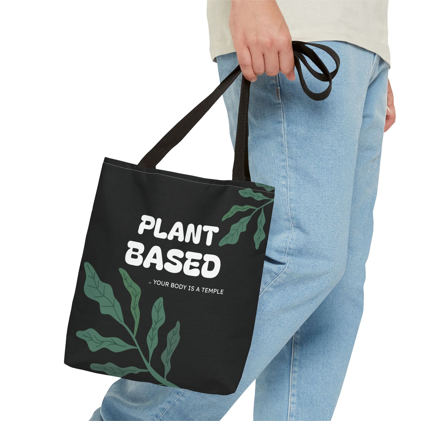 "Plant Based: Your Body Is a Temple" Eco-Friendly Tote Bag