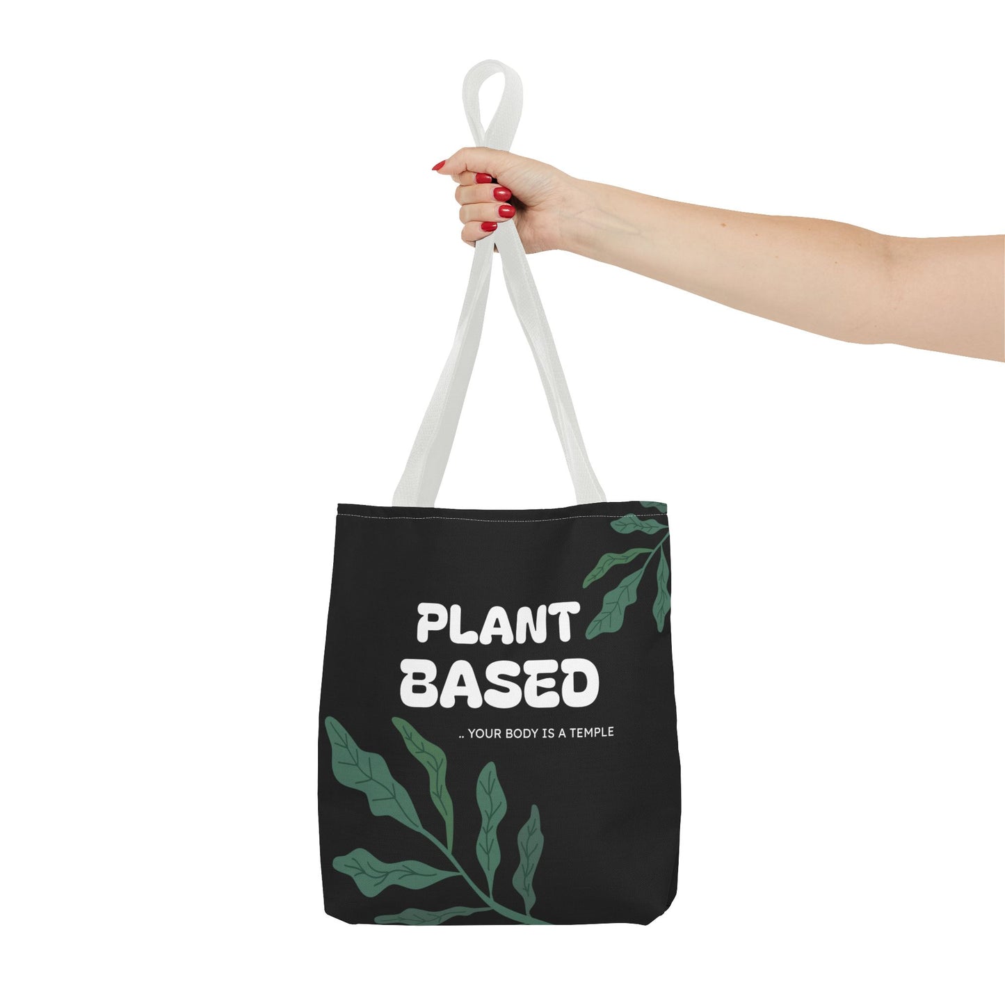 "Plant Based: Your Body Is a Temple" Eco-Friendly Tote Bag