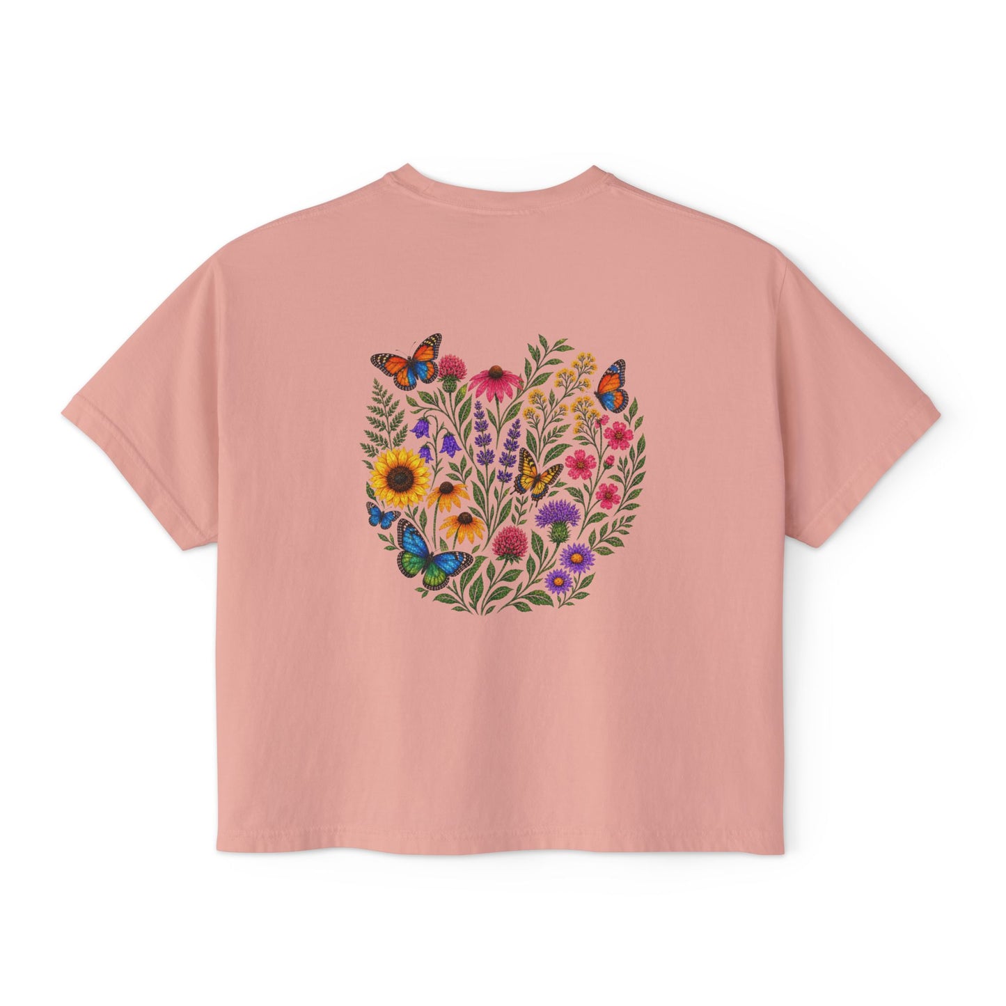 Flowers & Butterflies Women's Crop T-Shirt