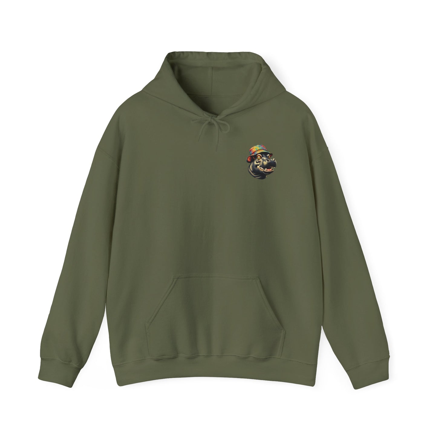 Hipster Hippo Happy Vibes Hoodie